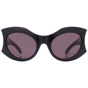 New Balenciaga Grey Irregular Ladies Sunglasses BB0256S 001 56 BB0256S 001 56  W